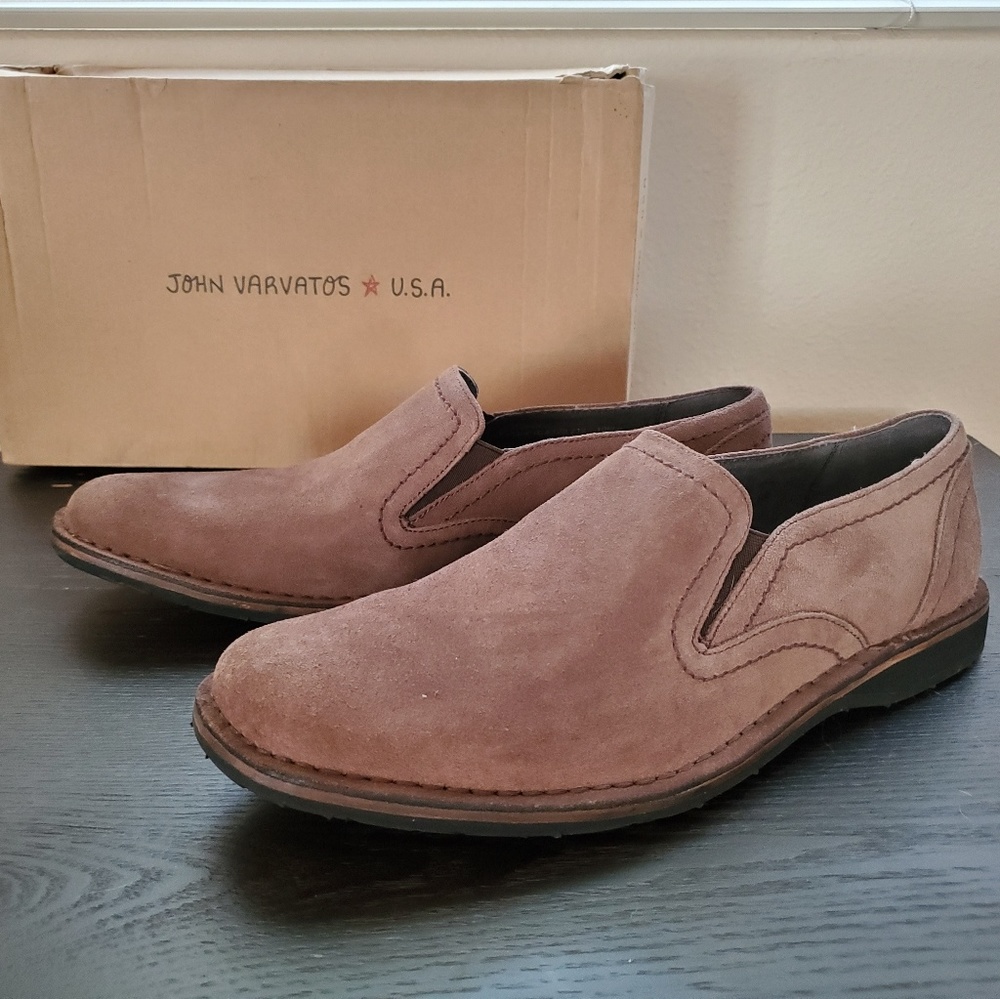 John Varvatos Hipster Slip On Wood Brown Mens 10